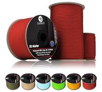 Ganzoo Paracorde 550 Type III 100% Nylon 4 mm, 30 m sur Rouleau, 7 brins d’âme, Gaine tressée 32 torons, Rupture 250 kg, pour Noeuds, haubanage, DIY, Cherry