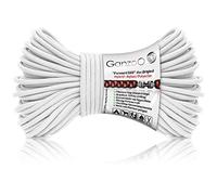 Ganzoo paracorde 550 Type III Hybrid, 4 mm, 30 m, Nylon Polyester, 7 brins de Noyau, Charge de Rupture env 250 kg, Couleur Marshmallow, Corde Multi-Usage pour usages généraux