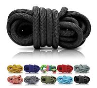 Ganzoo PPM Corde en Polypropylene multifilament Tresse, 5 m en Longueur Continue, 8 mm, Noire, decrite comme resistante aux Conditions changeantes, Flottante, Stable a la Lumiere, Legere