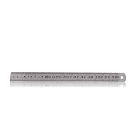 Ganzoo règle en acier inoxydable 30 cm, réglet métallique robuste et flexible, double graduations mm et inch, marquage résistant à l'abrasion, très fin 1 mm, trou pour accroche, droitier gaucher