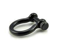 Ganzoo Set de 3 manilles en Acier Inoxydable Noir, Forme oméga, obturateur à vis pour Ouverture Rapide, idéal Bracelet paracorde, Cordons et Sangles, Colliers et Ceintures, Taille M 33x25x10 mm