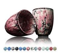 Ganzoo tasse céramique 200 ml sans anse, motif moderne coloris tiziano, paroi épaisse 7 mm, pour café du matin, thé du soir et cacao, compatible lave-vaisselle, diamètre 65 mm, hauteur 92 mm