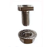 GAO Flora Lot de 50 vis à tête marteau M6 x 12 avec écrou à bride en acier inoxydable