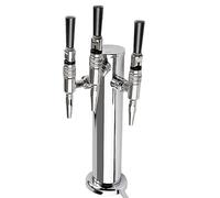 GAOAZHEN Colonnes de bière Pression, Tour à bière 3 Voies, Colonne de bière Pression polie Miroir, Accessoires de Bar en Acier Inoxydable