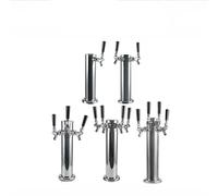 GAOAZHEN Distributeur de bière pour pub à Domicile en métal et Acier Inoxydable, tête Simple, Double, Trois colonnes, avec Robinet dans la Tour Double