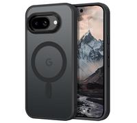 GaoBao Coque de protection pour Google Pixel 9 a, pour Google Pixel 9 a, translucide, mate, magnétique, anti-chocs, anti-traces de doigts, noire
