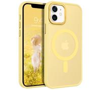 GaoBao Coque de protection pour iPhone 12 Mini, compatible avec MagSafe - Translucide - Matte magnétique - Anti-chocs et anti-traces de doigts - Jaune