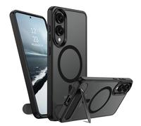 GaoBao Coque de protection pour Samsung Galaxy S25 Edge - Avec support invisible en titane - S25 Edge - Translucide - Résistant aux chocs - Magnétique - Pour Galaxy S25 Edge 6,7" - Noir