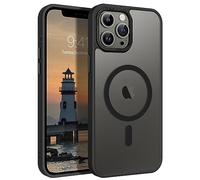 GaoBao Coque magnétique pour iPhone 12 Pro Max, coque fine pour iPhone 12 Pro Max [compatible avec MagSafe] - Coque de protection tendance antichoc translucide mate pour iPhone 12 Pro Max 6,7", noir