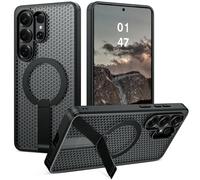 GaoBao Coque Magnétique pour Samsung S26 Ultra avec Support Intégré et Compatible avec MagSafe, Étui Translucide Mat Arrière Protection Caméra Housse Fine Antichoc Dos Anti Rayures, Orange