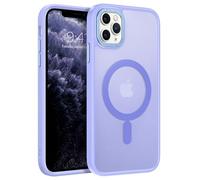GaoBao Coque magnétique puissante pour iPhone 11 Pro Max, coque fine pour iPhone 11 Pro Max [compatible avec MagSafe] Coque de protection transparente mate antichoc pour iPhone 11 Pro Max 6,5", violet
