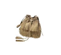 gaobaozhu Sac besace en cuir synthétique pour femme - Style rétro - Avec cordon de serrage - Petit sac à bandoulière - Sac à main pour téléphone portable - Sac à bandoulière vintage tendance, marron,