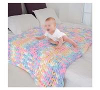 GAOBINGB Couverture en Grosse Maille - Couverture tricotée en Chenille Douce - Couverture au Crochet Lavable en Machine - Couverture en Tricot torsadé Faite Main pour canapé et lit (100 x 130 cm)