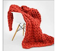 GAOBINGB Couvertures en Grosse Maille pour lit 120x150cm, jetés tricotés pour canapé, Couverture Chenille en Grosse Maille Faite Main, Couverture crochetée Confortable, Cadeau (E 100x120cm E)