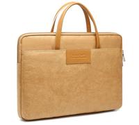 GAOCHY 15-16 Pouces Sacoche pour Ordinateur Portable en Tissu Tyvek avec Poignée pour MacBook Pro 16 Pro/Max, MacBook Air 15 M4 2025, 15,6 Pouces Chromebook, Vivobook 16, Inspiron 16, Chêne d'Automne