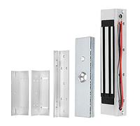 Gaocinys Verrou de porte électronique magnétique en métal 180 kg/350lbs Force de maintien DC 12 V Mode échec Safe Mode normal fermé avec support Z & L pour porte encadrée en verre/bois, porte simple