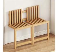 GAOCUNBING Banc de douche pliable en bois massif, chaise murale à changer, banc de douche, siège de porche, chaise pour porte de maison (bois 2)