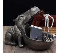 GAOCUNBING Bol à clés Hippopotame à Grande Bouche, Bol à clés pour couloirs, Bol décoratif Multifonctionnel à Large Bouche pour clés à Distance, Montres Portables, Bonbons C,30cm