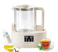 GAOCUNBING Bouilloire électrique Intelligente, Bouilloire thermostatique Tout en Verre de 1,2 L, Chauffe-Lait, Affichage numérique à Double température pour Le Lait, Le ragoût, Le thé, l'ébullition
