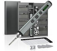 GAOEEIN Jeu de Tournevis électriques 68 en 1 Tournevis électrique Rechargeable avec 64 Embouts Magnétiques, 5 Réglages de Couple, Lumière LED, 3 Pics, 1 Pince à épiler, 1 Spudger, 1 Magnétiseur