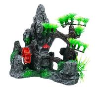 GAOFESA Aquariums Paysage Plante artificielle Aquarium Aménagement paysager pour l'élevage de crevettes Ornements de paysage Herbe Artisanat Résines Rockery Aquarium Décors