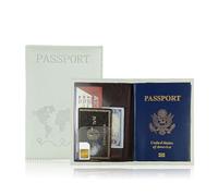GAOFESA Étui de rangement en cuir PU avec motif carte du monde pour cartes et explorateurs mondiaux, blanc, Beauté de masse