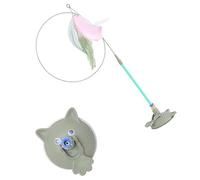 GAOFESA Jouet pour animal domestique - Baguette à ventouse - Base interactive - Exercice et divertissement pour félins actifs - Baguette pour chats actifs