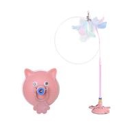 GAOFESA Jouet pour animal domestique - Baguette à ventouse - Base interactive - Exercice et divertissement pour félins actifs - Baguette pour chats actifs