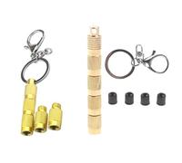 GAOFESA Kit de machine de ventilation automatique 4 en 1 en laiton pour dégonfleurs, purgeur d'air, porte-clés