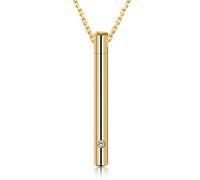 GAOFESA Récipient commémoratif en acier inoxydable pour chien - Pendentif cylindrique - Urne funéraire - Collier pour femme - Lettre
