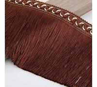 GAOGaoxin Elegant 13 Meters Polyester Tassel Fringe Trim for Curtains, Dresses, and Home Decor - DIY Sewing Accessories(Deep Coffee)
