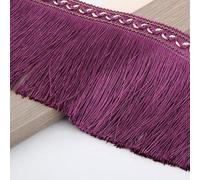 GAOGaoxin Elegant 13 Meters Polyester Tassel Fringe Trim for Curtains, Dresses, and Home Decor - DIY Sewing Accessories(Deep Purple)