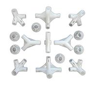 GAOHOU Gazebo Auvent Tente Pieds Coin Centre Connecteur Joint Fixations 25/19mm Gazebo DIY Fix Tuyau Raccord pour 3X9m 3X6m 3X3m Gazebo