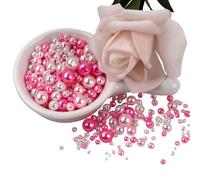 GAOINTELL 150 Pièces De Perles Artificielles pour L'artisanat d'art Perles Rondes en Résine De 3 À 8MM pour La Fabrication De Bijoux Robe De Mariée Couvre-Chef De Mariée Artisanat De Bijoux