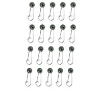 GAOINTELL Clip de pêche à Connexion Rapide, 20 pièces, Attaches de Flotteur de pêche de Remplacement, Clip de Changement de matériel, plombs de Ligne en Acier Inoxydable, Verrouillage
