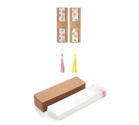 GAOINTELL Lot de 100 Pochettes pour Marque-Pages DIY, Cartes d'affichage Vierges, Porte-Marque-Pages Kraft Polyvalent, Sacs Transparents Auto-adhésifs