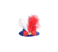 GAOINTELL Pince à cheveux 4 juillet pour le jour de l'indépendance Mini chapeau haut de forme américain avec nœud Thème américain Jour de l'indépendance