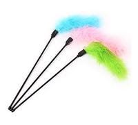 GAOINTELL pour Chat Drôle De Bâton Stick Plumes Dinde Colorée avec Une Cloche Vue pour Catcheur Chat Eerciser Chaton Jouant À des Autocollants Voiture Drôles