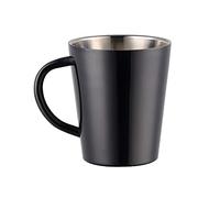GAOINTELL Tasse à eau en acier inoxydable de 300 ml adaptée pour le bureau, la chambre à coucher et l'école, utilisée pour fabriquer du café, de la bière, de la tasse à eau pour adultes avec poignée