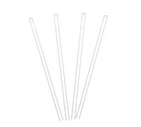 GAOJUDAF Lot de 10 tiges de mélange en verre transparent, tiges de guidage épaisses en verre à extrémités arrondies(7mmx150mm)