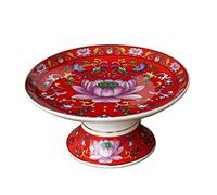 GAOJUNAN Corbeille à Fruits Bol À Fruits De Style Chinois En Céramique Émaillée Salade Peint La Main Boîte Rangement Table Paniers de Rangement de Cuisine(B,5inch)