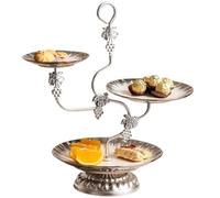 GAOJUNAN Corbeille à Fruits Bols De Service En Céramique À 3 Niveaux, Ensemble Plateaux, Bol Fruits Avec Support Pour Desserts, Et Légumes Paniers de Rangement de Cuisine(B)