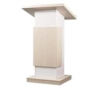 GAOJUNAN Podium Plate-Forme de Lecture Podiums en Bois sur Roues, Lutrins avec Chaire De Rangement pour Églises, Support Podium À Surface Inclinée Support de Présentation(White)