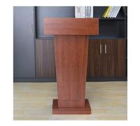 GAOJUNAN Podium Plate-Forme de Lecture Support De Podium en Bois avec Pupitres Rangement, Chaire D'église Robuste, Salle Classe, Enseignement Support de Présentation(Teak)