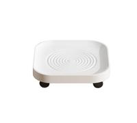 GAOJUNAN Support Roulant pour Plantes Chariots À Plantes Plateaux Mobiles avec Roues for Placer des L'intérieur Et L'extérieur Chariot Robuste(White,22x22cm)