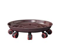 GAOJUNAN Support Roulant pour Plantes Plateau Mobile Épaissi Roue Universelle Pot De Fleur Domestique Base Plaque Fer Ronde Chariot Robuste(Brass,36cm)