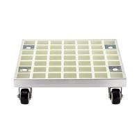 GAOJUNAN Support Roulant pour Plantes Support De Bonsaï Rectangulaire, Fleurs Mobile, Châssis, Roue Universelle, Poulie, Plateau Chariot Robuste(White,50x35cm)