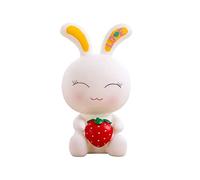 GAOJUNAN Tirelire Economie Tirelire en Forme De Lapin Mignon, Tirelire en Vinyle Incassable, Peut Stocker 600 Pièces Tirelire Cochon(Rot)