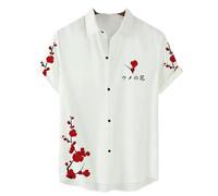 GaoLeAve Chemise chinoise à manches courtes hawaïenne pour homme - T-shirt pour homme, CS2024AT3757, XXL