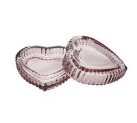 Gaolinci Boîte de rangement en forme de cœur en cristal avec couvercle - Courte